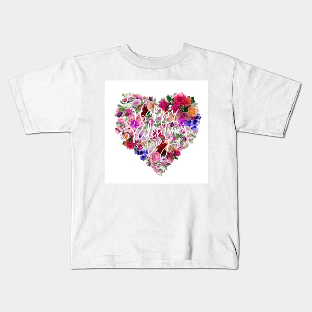 Happy Valentines Day Kids T-Shirt by ImSomethingElse